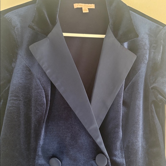 Tuxedo-Style Velvet Dress - Picture 3 of 6